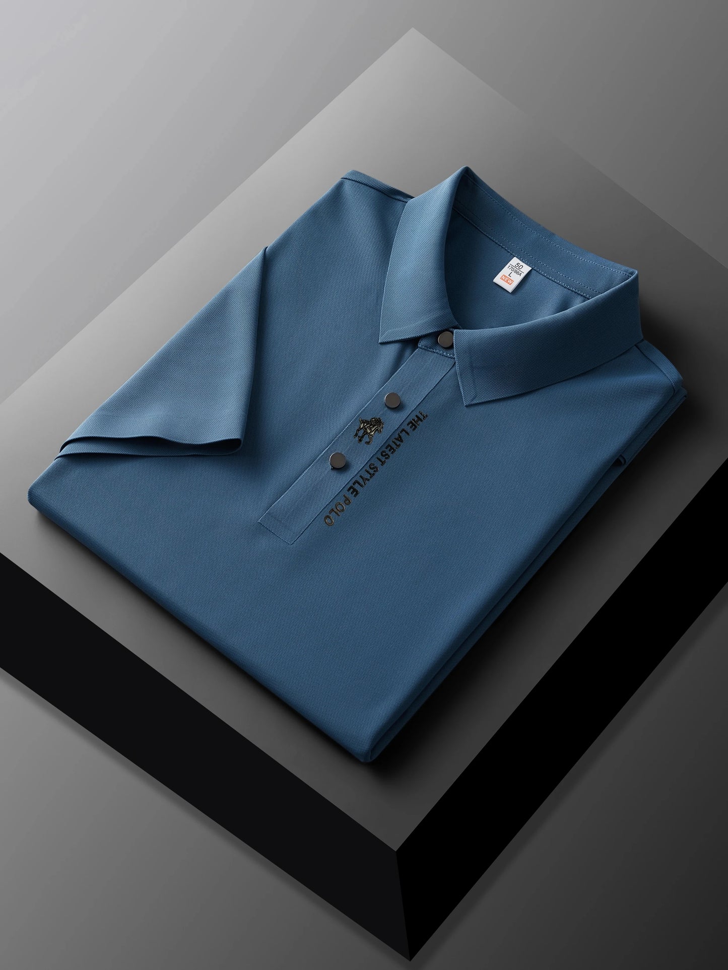 Men's Premium Printed Polo Shirt – Short Sleeve, Seamless Ice Silk, Breathable Golf & Business Casual Summer Tee