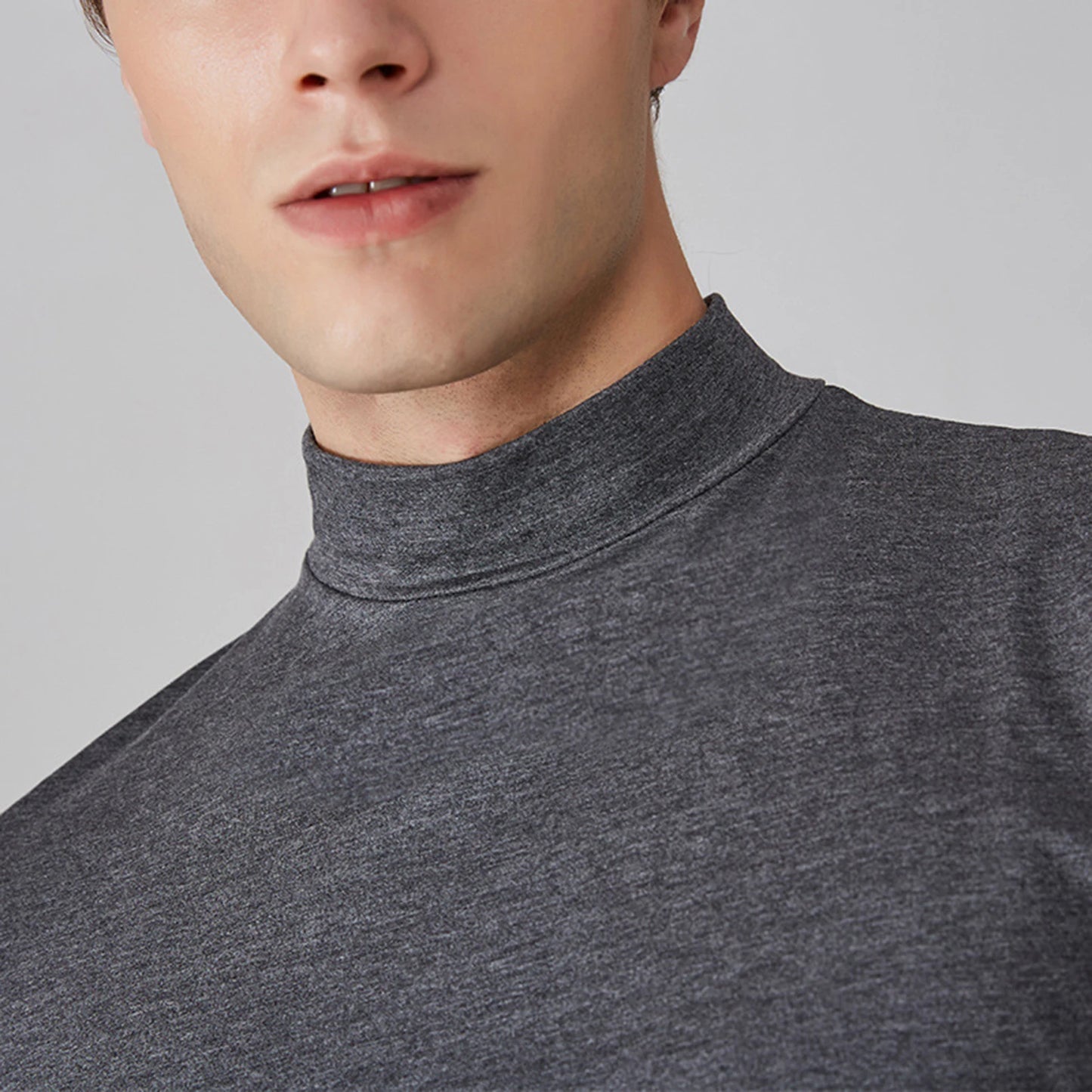 Men’s Slim Fit Half-High Collar Quick-Dry T-Shirt – Short Sleeve Lightweight Summer Sports Tee