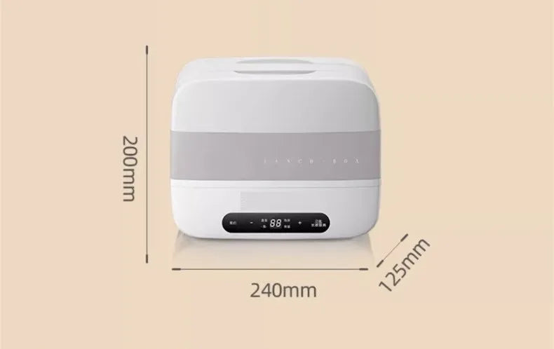 Portable Electric Lunch Box with Self-Heating, 220V Rice Cooker and Multi-Function Food Steamer