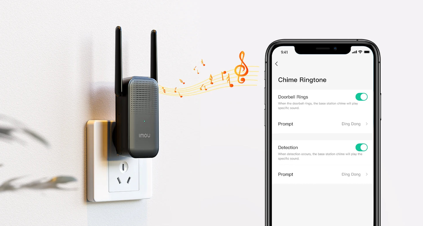 IMOU Video Doorbell 2S with Chime, Rechargeable 5000mAh Battery, Human Motion Detection, Two-Way Audio, Waterproof, Fully Wireless