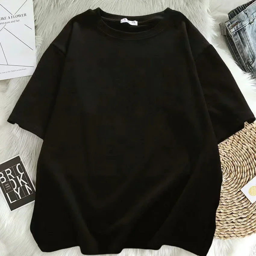 Women's Gothic Harajuku Loose T-Shirt – Aesthetic Dark Grunge Y2K Streetwear Top