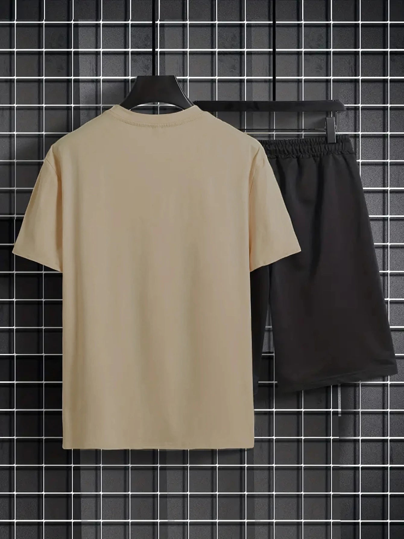 Men's Summer Two-Piece Set – Printed Short Sleeve T-Shirt & Shorts, Trendy Round Neck Sports Outfit for Casual Wear