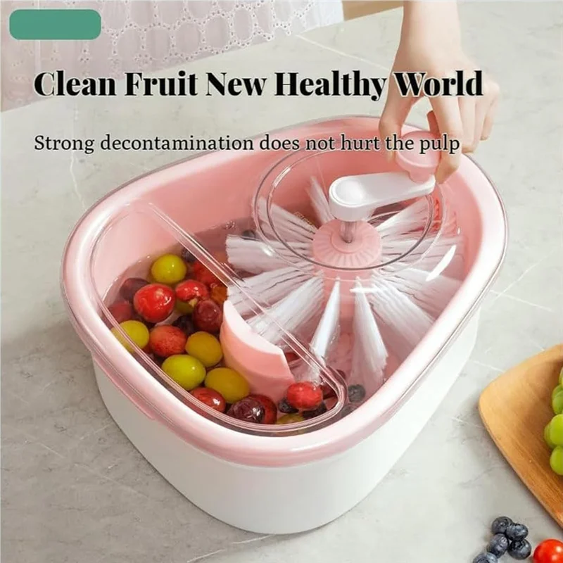 FYBL Compact Fruit & Vegetable Washer Bowl with Built-in Brush – Portable Produce Cleaning Machine