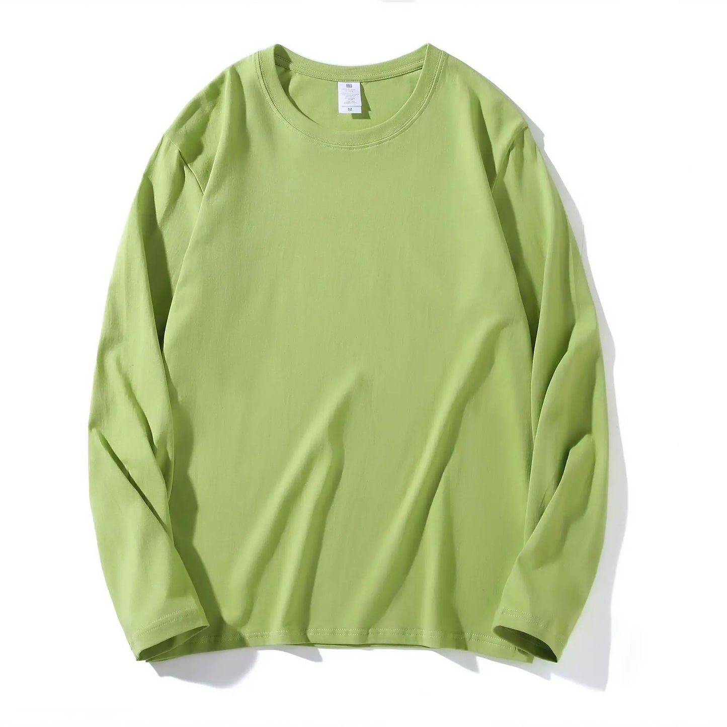 MRMT 2025 Men's 100% Cotton Long Sleeve T-Shirt – Solid Color Crew Neck Casual Top