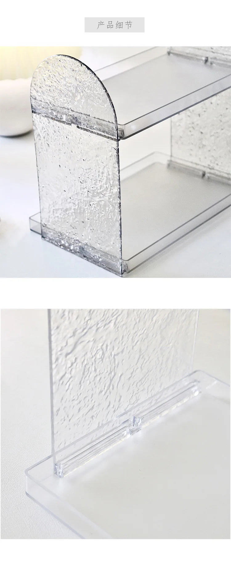 Clear Acrylic Makeup Organizer – Double-Layer Lipstick & Skincare Storage Box, Desktop Display Rack