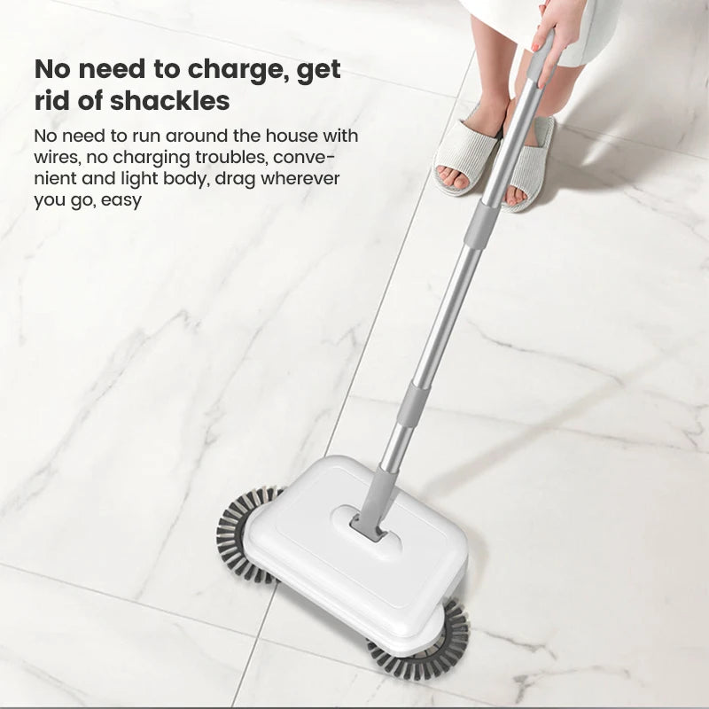 All-in-One Manual Sweeping Broom & Dustpan Set – Hand-Push Floor Sweeper & Vacuum Cleaner for Home Use