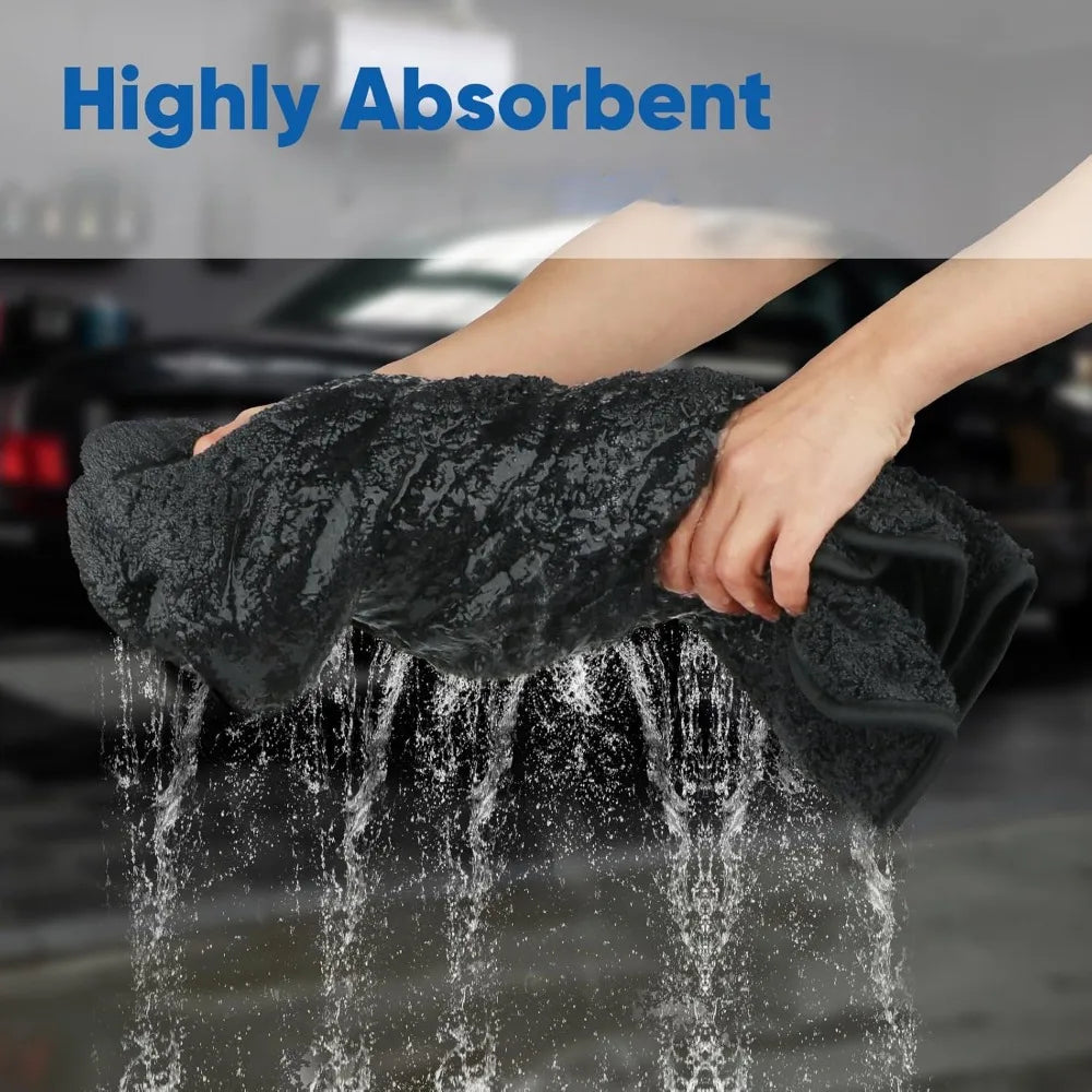 1–10Pcs Double-Sided Microfiber Car Cleaning Towels – Super Absorbent, Quick-Dry Cloths for Washing, Drying & Detailing