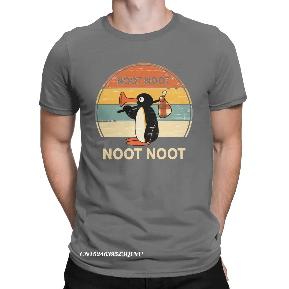 Funny Pingu "Noot Noot" Meme T-Shirt – Unisex Harajuku Graphic Tee, Premium Cotton Crewneck for Men & Women