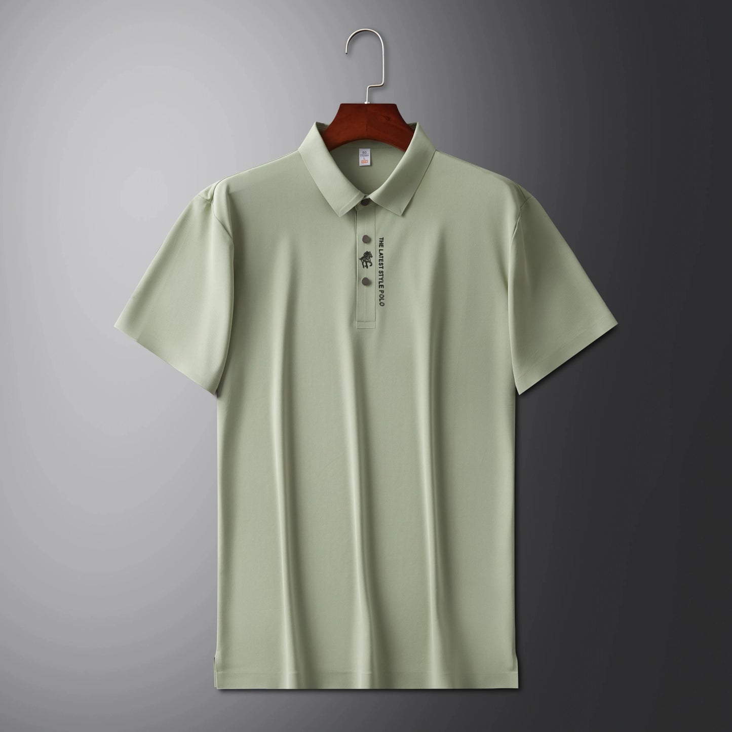 Men's Premium Printed Polo Shirt – Short Sleeve, Seamless Ice Silk, Breathable Golf & Business Casual Summer Tee