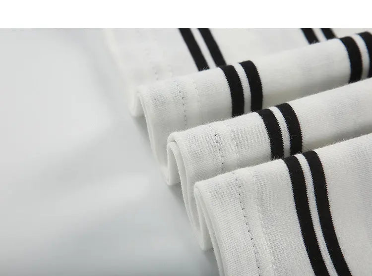 Men’s Striped Cotton T-Shirt – Casual Summer Fashion Tee, Oversized Fit, Available Up to 5XL, Funny and Stylish Design 