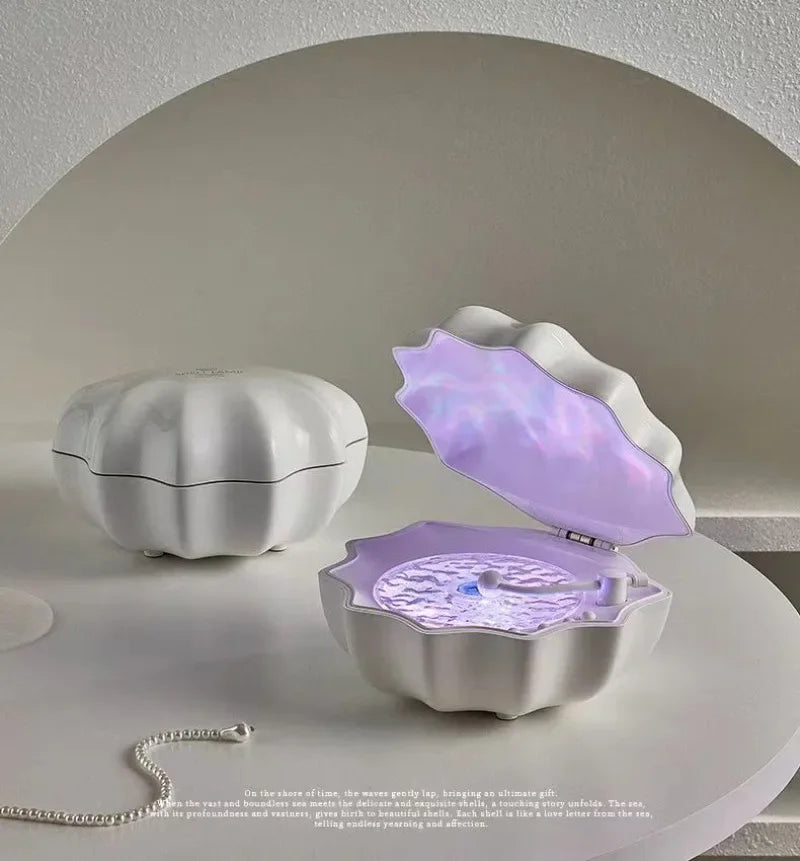 Retro-Style Portable Bluetooth Speaker with Colorful Light Projection & White Noise – Wireless Music Player & Sleep Aid