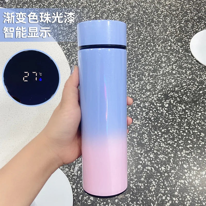 500ML Smart Insulated Thermos Water Bottle – Stainless Steel Vacuum Flask with Touch Temperature Display Digital Mug