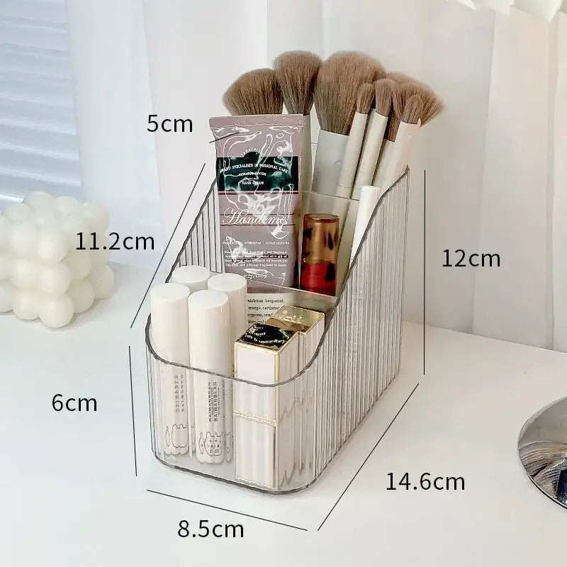 Desktop Cosmetic Organizer – Storage Box for Lipstick, Nail Polish, Jewelry, Brushes & Skincare Essentials