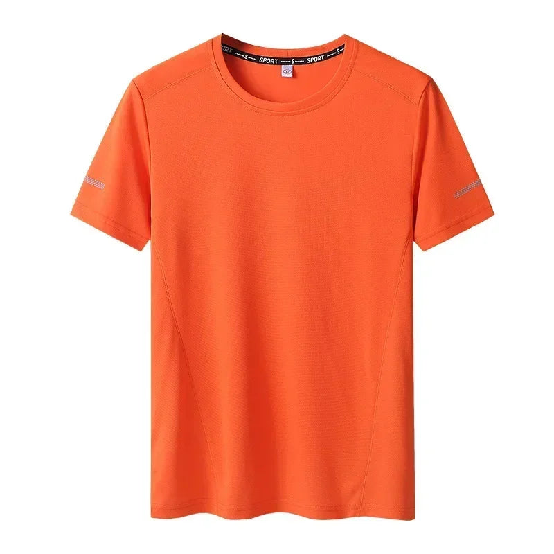 Plus Size Men’s Quick-Dry Oversized T-Shirt, Round Neck, Short Sleeve, Available in 5XL and 6XL
