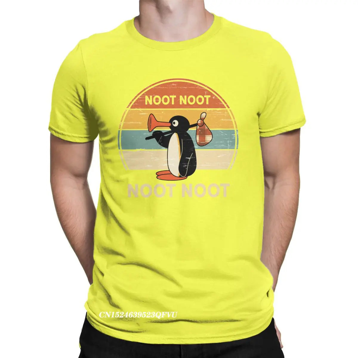 Funny Pingu "Noot Noot" Meme T-Shirt – Unisex Harajuku Graphic Tee, Premium Cotton Crewneck for Men & Women