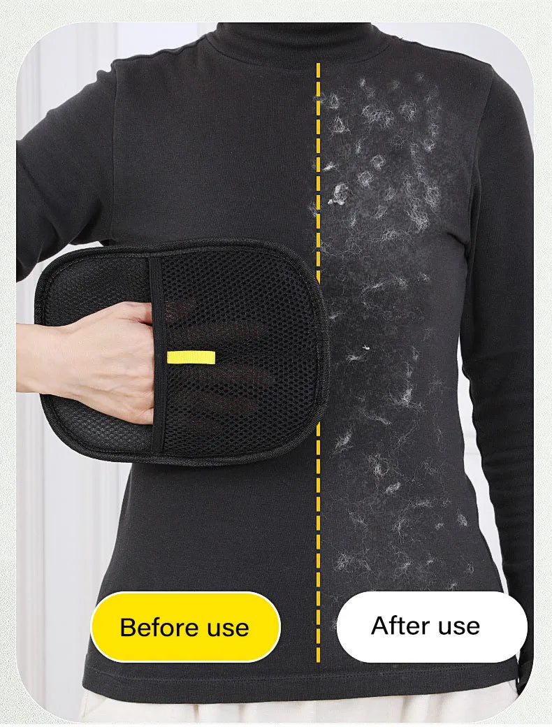Pet Hair Remover Glove & Brush – Household Hair Cleaning Tool for Cats & Dogs, Lint Scraper for Furniture and Clothing
