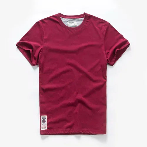 Men’s Classic Solid Cotton T-Shirt – Casual Basic O-Neck Tee – High-Quality Everyday Top 