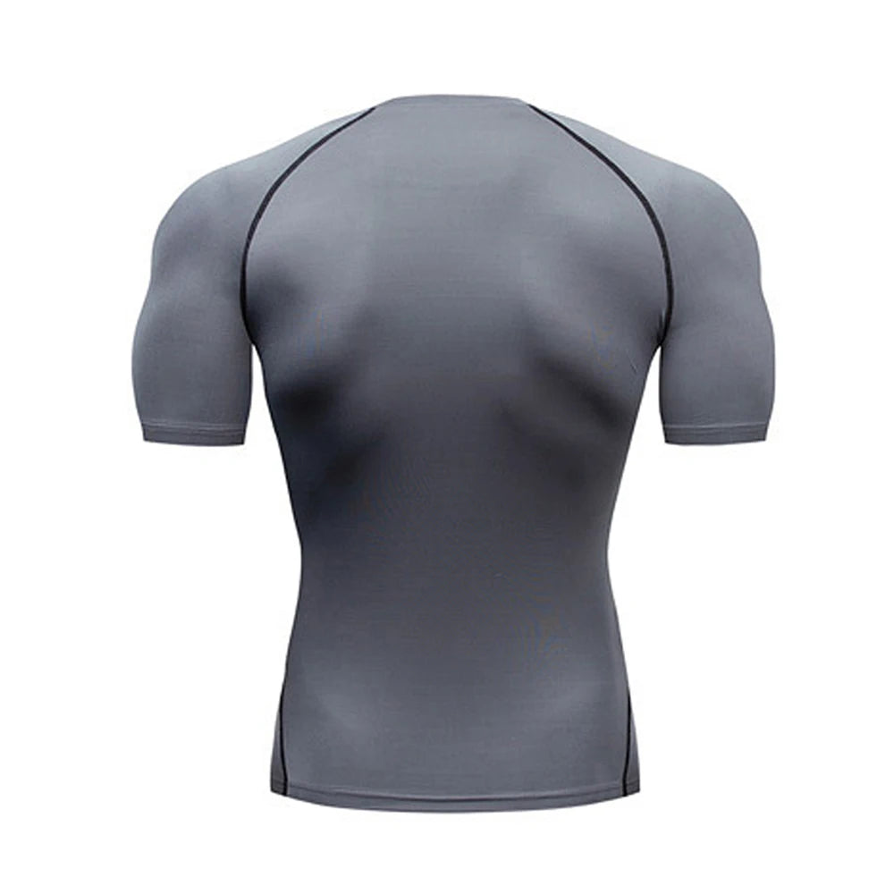 Men's Compression Workout T-Shirt – Short Sleeve Quick-Dry Gym Top for Bodybuilding, Running & Sports Training 