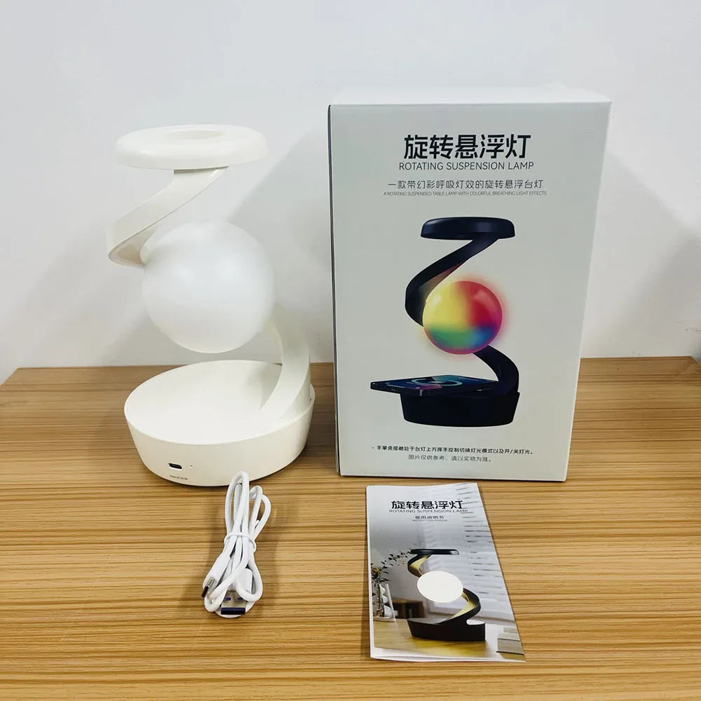 RGB Touch Night Lamp with Wireless Charging – Decorative Table Light for Bedroom, Bar, Hotel, and Gaming Room
