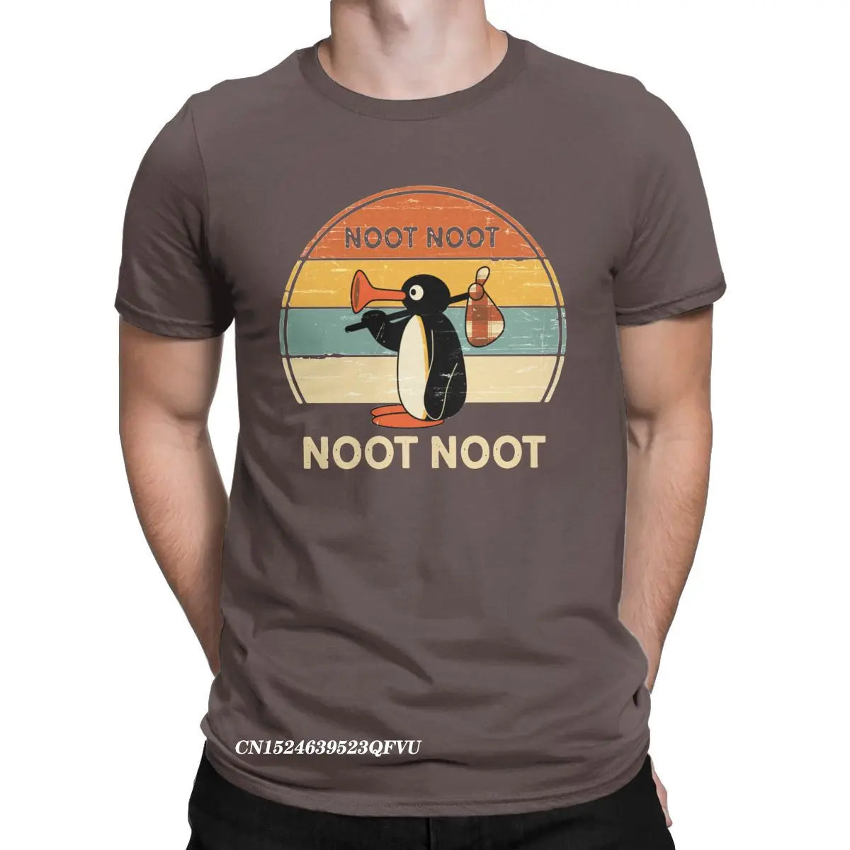 Funny Pingu "Noot Noot" Meme T-Shirt – Unisex Harajuku Graphic Tee, Premium Cotton Crewneck for Men & Women
