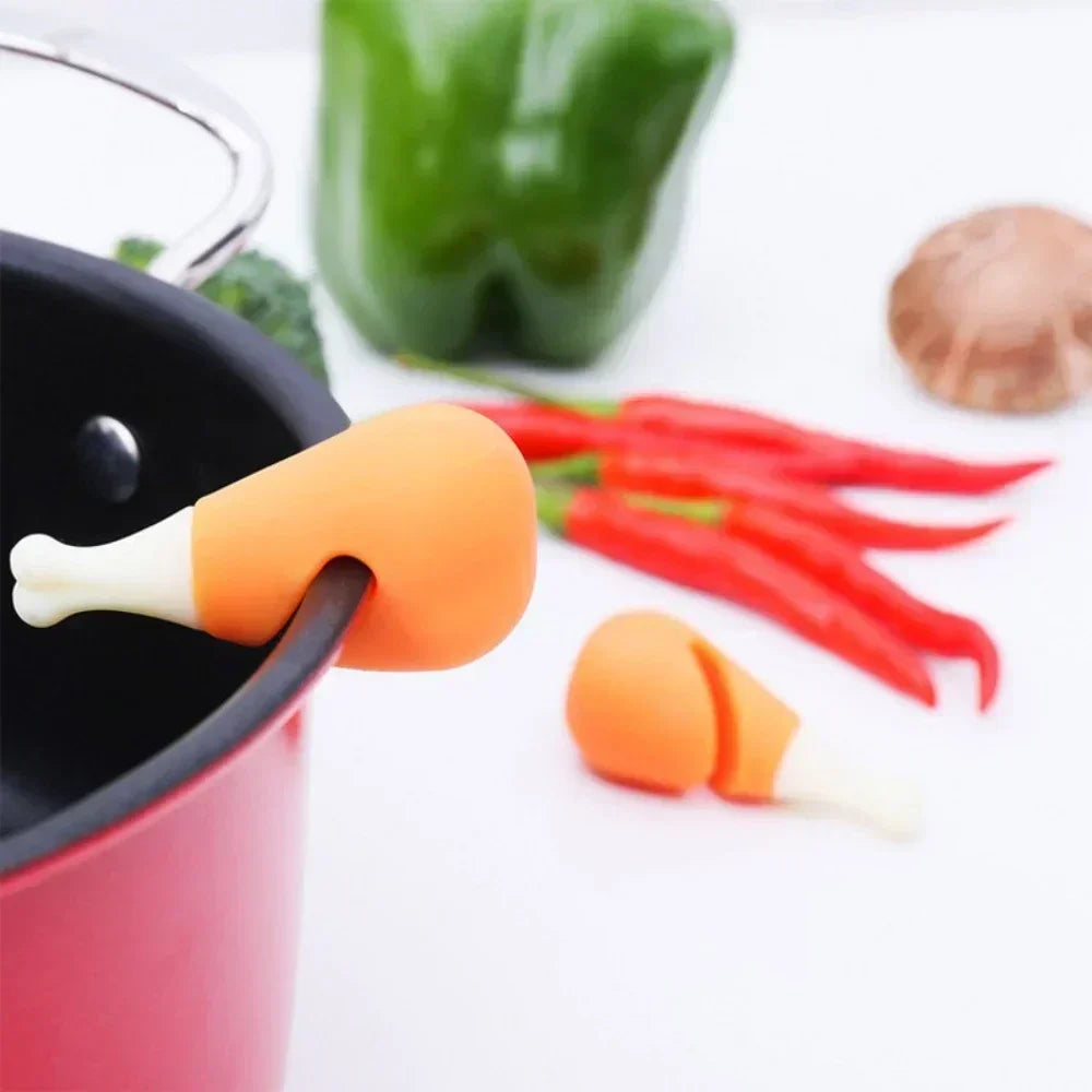 1/3Pcs Silicone Pot Lid Lifter – Heat-Resistant, Anti-Spill, Splash-Proof Lid Holder for Cooking | Creative & Durable Kitchen Gadget