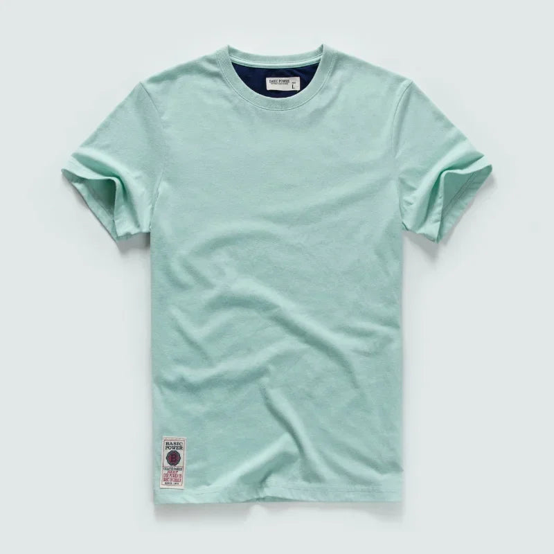 Men’s Cotton Short Sleeve T-Shirt – Casual O-Neck Basic Tee for Summer – Y2K Streetwear Style High-Quality Top 