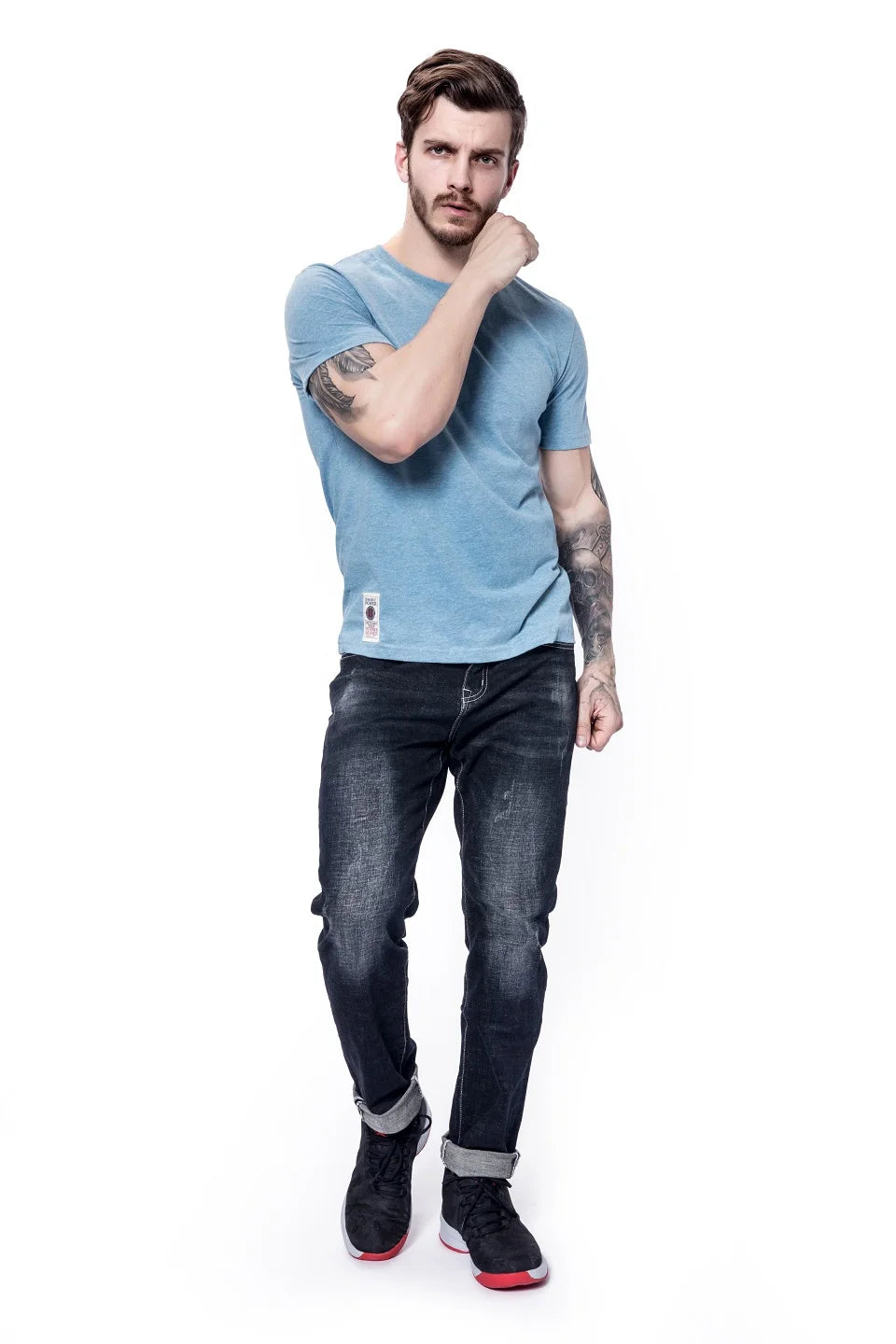Men’s Classic Solid Color Cotton T-Shirt – Summer 2023 Collection | Casual O-Neck Basic Tee – High-Quality White & Black Short Sleeve Top
