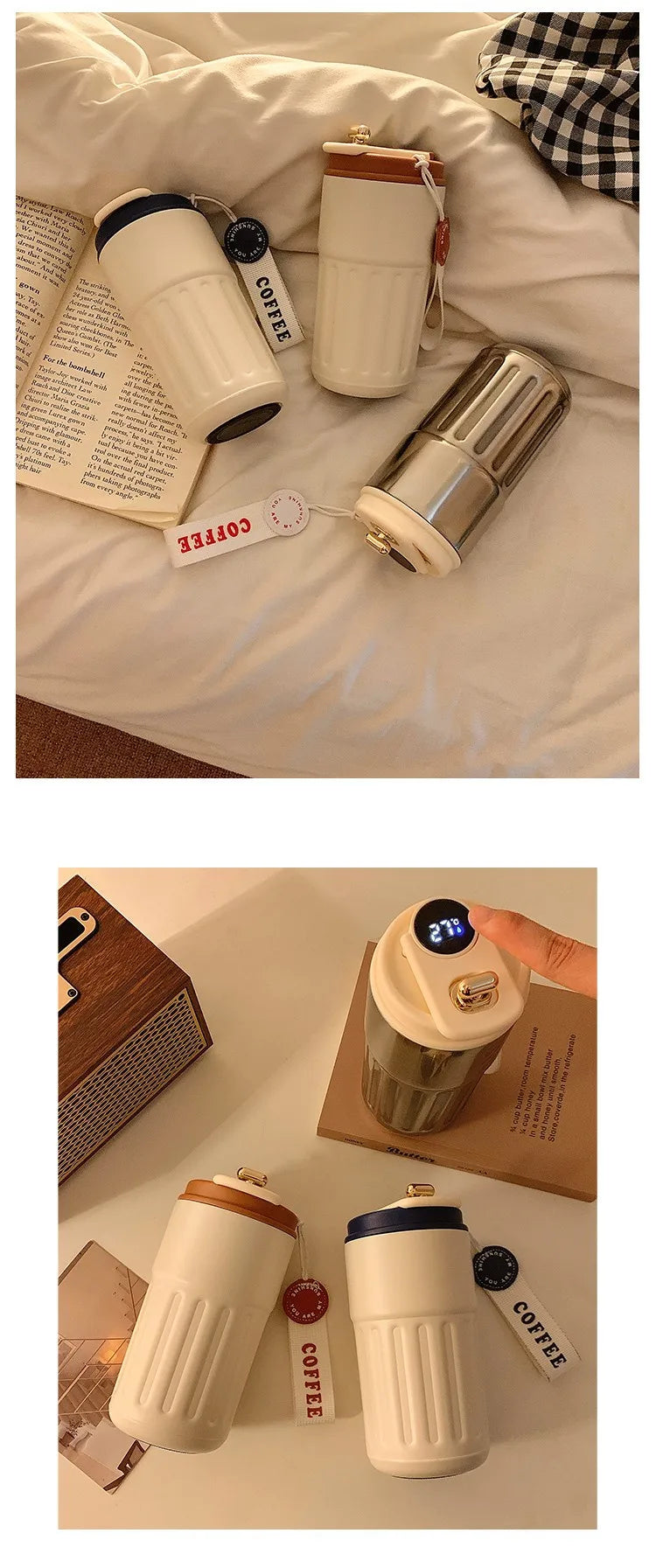 Smart Digital LED Temperature Display Thermos Bottle – 316 Stainless Steel Vacuum Coffee Mug, Portable Office & Business Cup