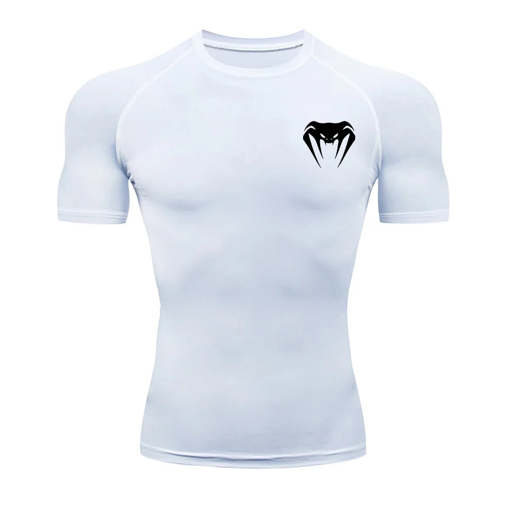 Men's Compression Workout T-Shirt – Short Sleeve Quick-Dry Gym Top for Bodybuilding, Running & Sports Training 