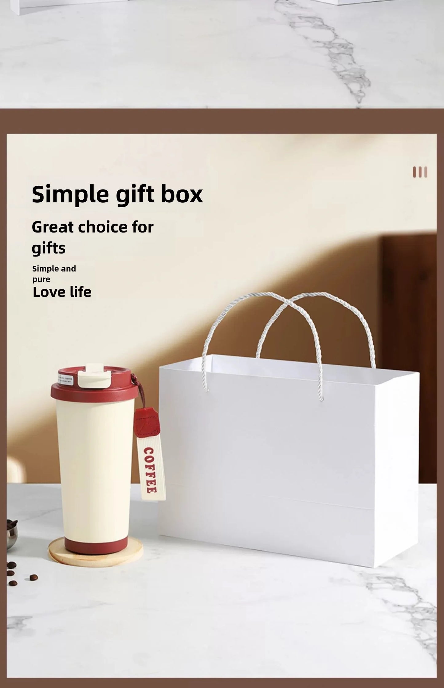 530ml Travel Coffee Mug – Reusable with Seal Lid, Stainless Steel & Ceramic Liner, Perfect for On-the-Go Coffee