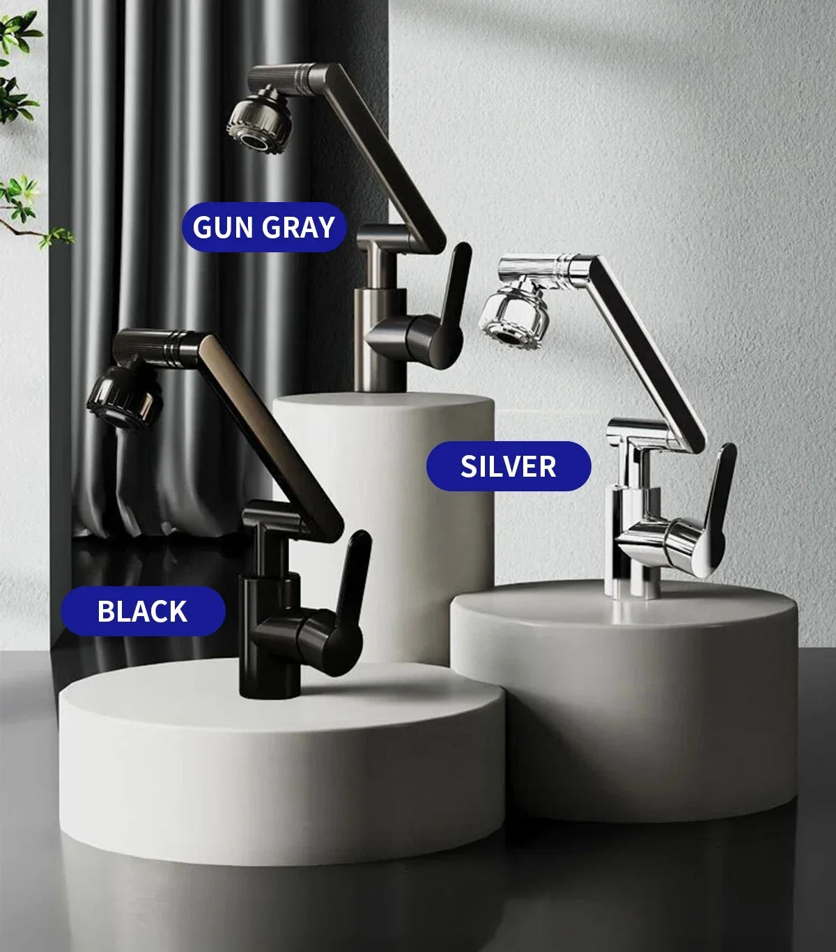 1080° Rotating Basin Faucet – Hot & Cold Multi-Function Booster Tap for Bathroom & Kitchen Use