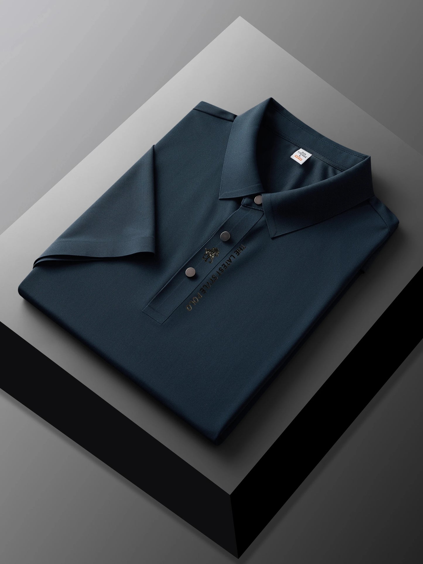 Men's Premium Printed Polo Shirt – Short Sleeve, Seamless Ice Silk, Breathable Golf & Business Casual Summer Tee