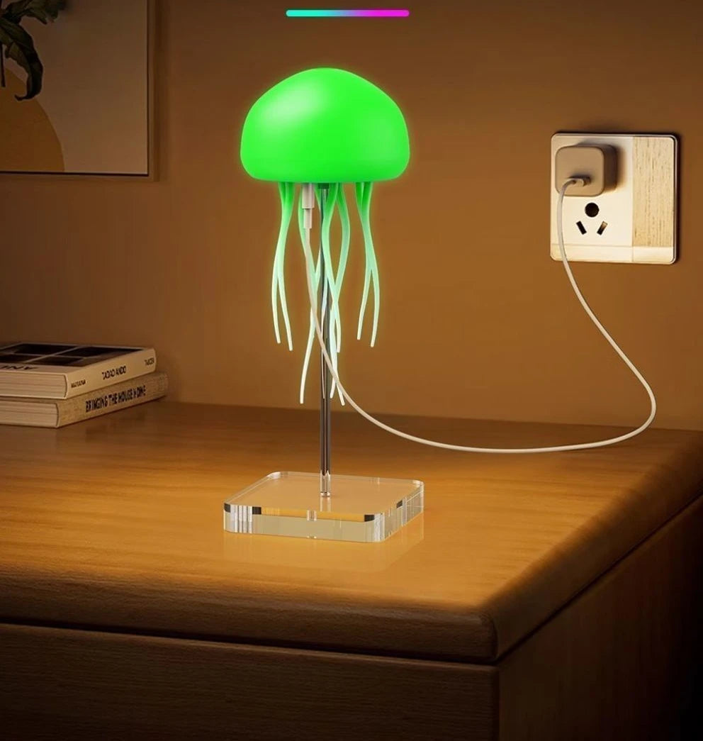 Creative Jellyfish Night Light with Voice & Motion Sensor – Hanging Ambient Lamp for Bedroom Decor & Gifts