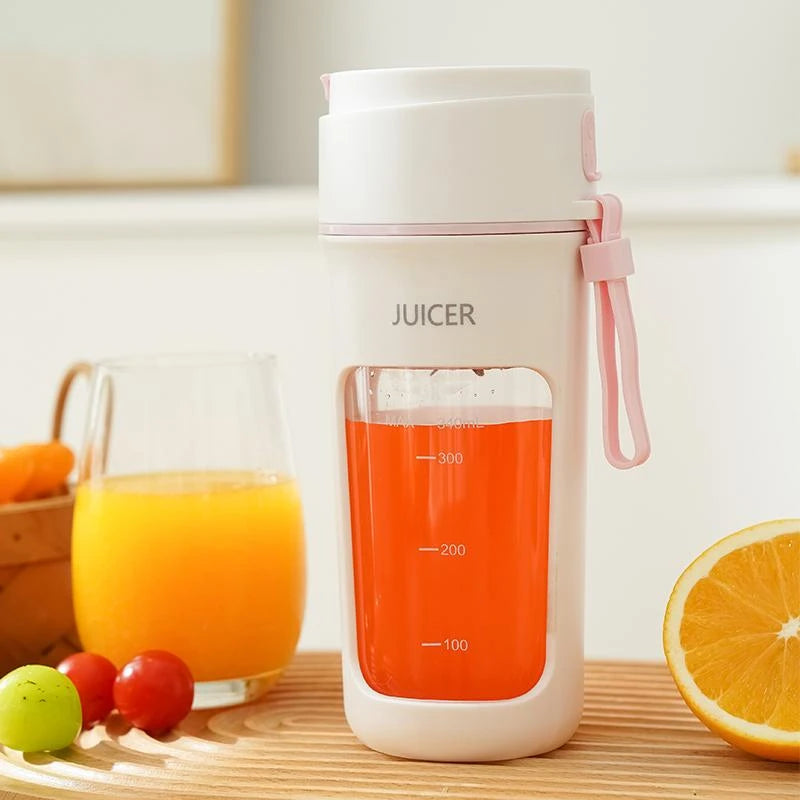Mini Portable Electric Juicer Blender – Multifunctional Fruit Extractor with 6 Blades and 1200mAh Battery for Smoothies and Mixing