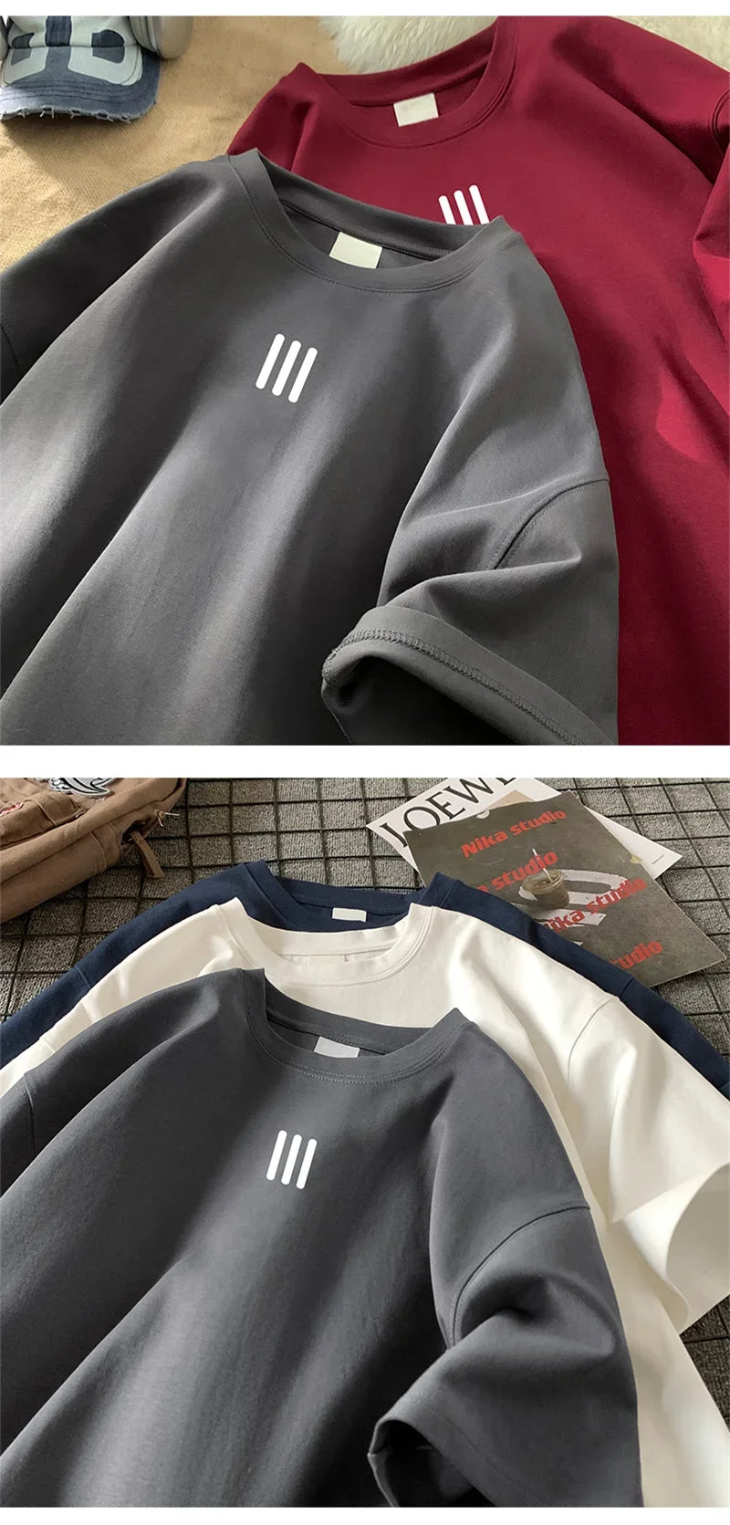 Men's Oversized Cotton T-Shirts – 2024 New Casual Summer Printed Tees, Fashionable and Comfortable, Available in White and 3XL Size.