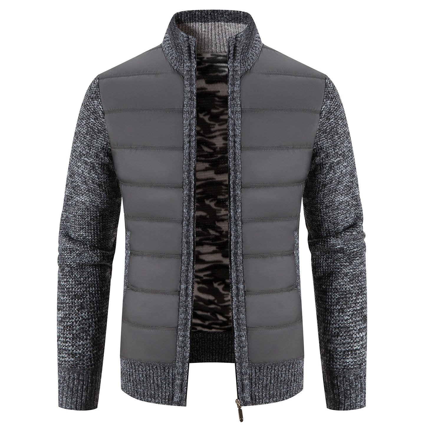Men's Knit Baseball Jacket – Autumn Winter Casual Business Pullover Sweater, Korean Style Windbreaker Jumper