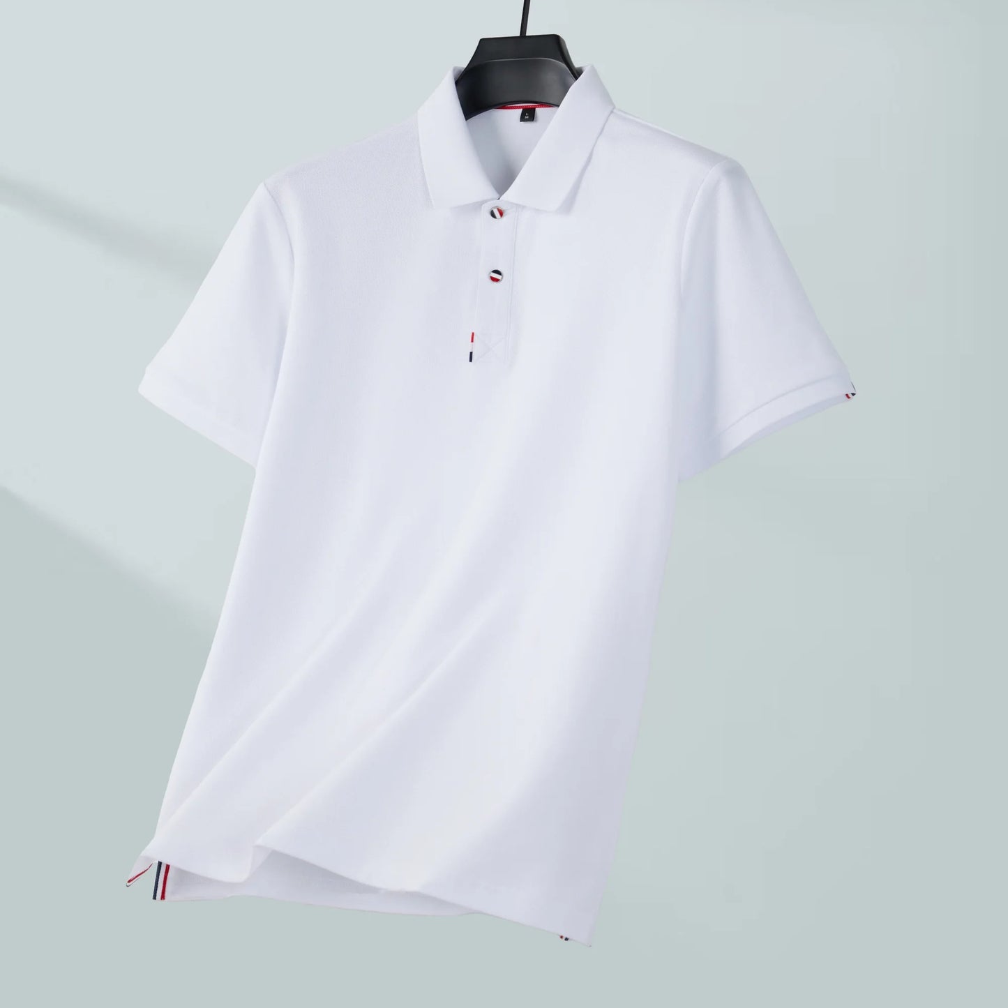 Men's Premium 100% Cotton Polo T-Shirt – Solid Color, Breathable, Comfortable, Business Casual Short Sleeve Golf Tee