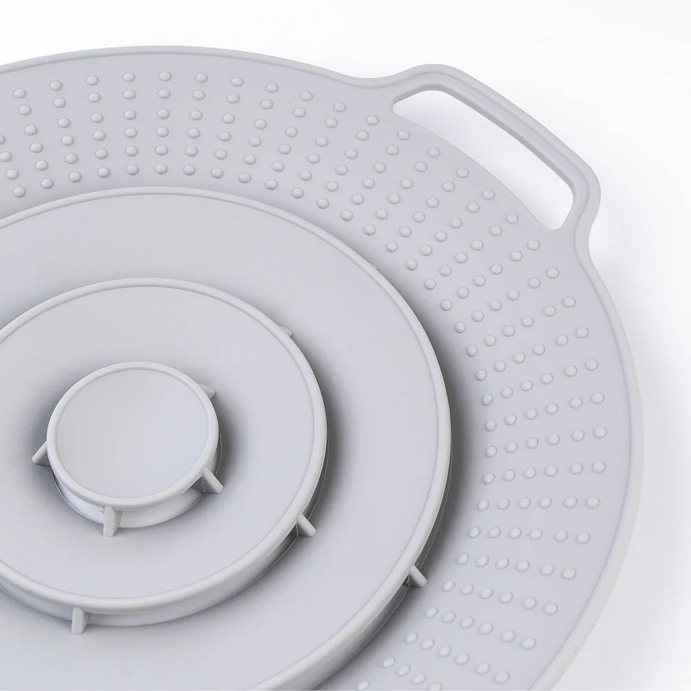 30cm Silicone Anti-Spill Pot Lid – Reusable Splash-Proof Cover for Microwave, Gas Cooktops & Kitchen Use