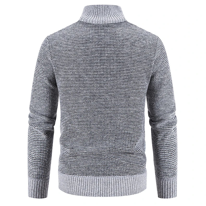 Men's Knit Baseball Jacket – Autumn Winter Casual Business Pullover Sweater, Korean Style Windbreaker Jumper