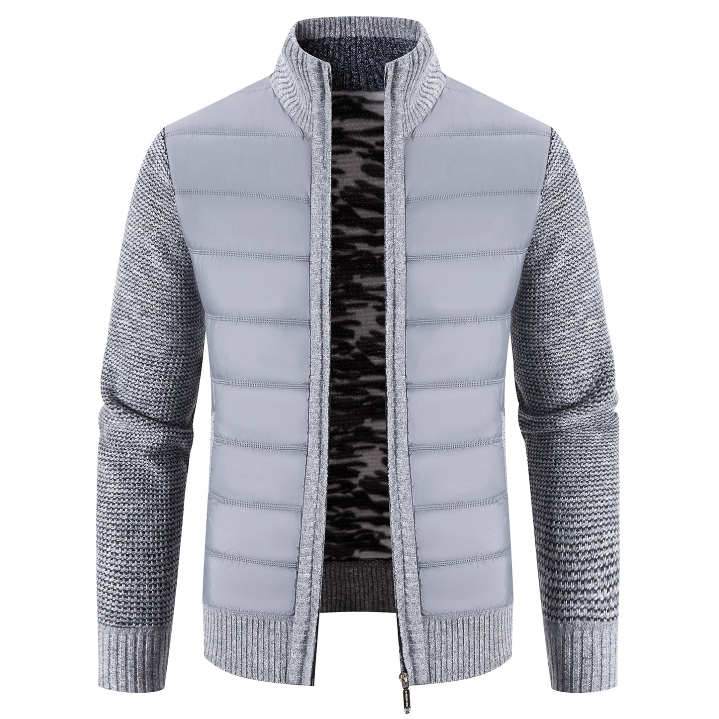 Men's Knit Baseball Jacket – Autumn Winter Casual Business Pullover Sweater, Korean Style Windbreaker Jumper