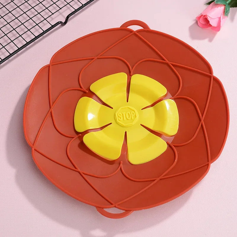 26CM Silicone Spill Stopper Lid – Heat-Resistant Cover for Pots and Pans, Multi-Purpose Microwave-Safe Kitchen Tool