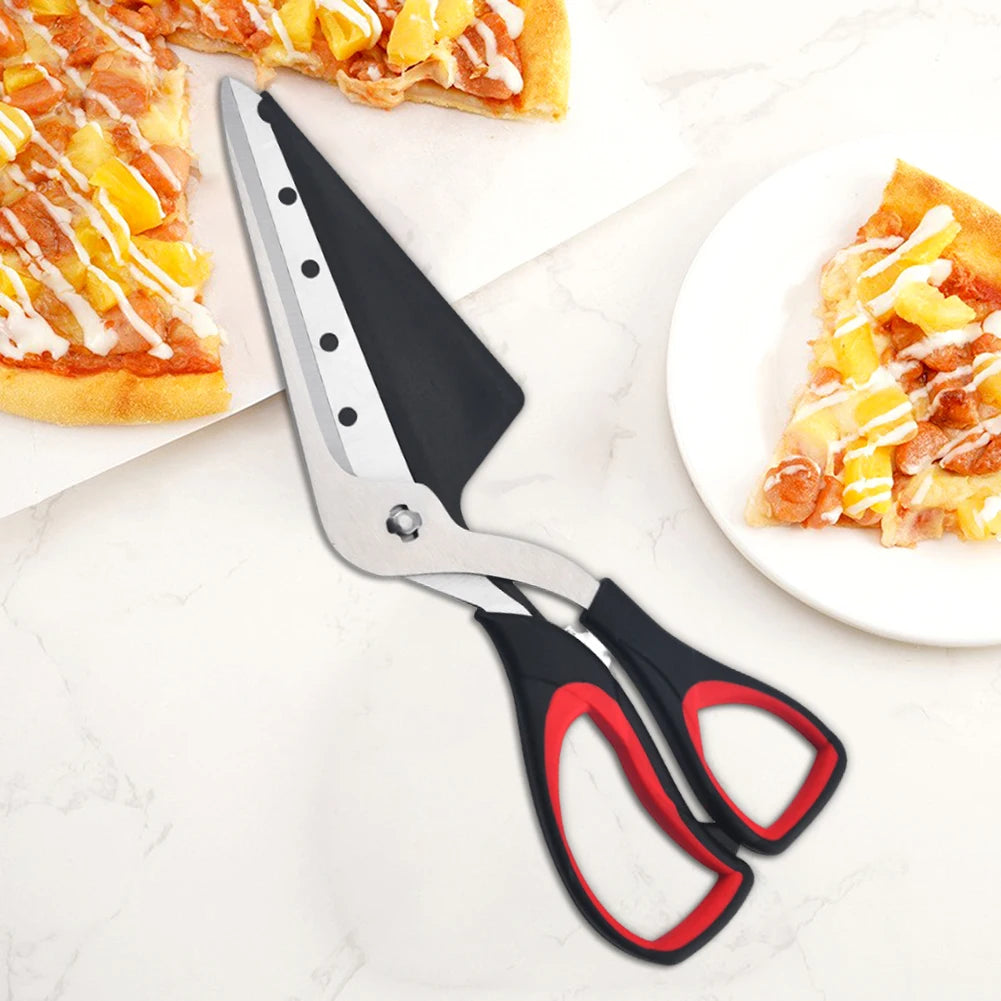 Professional Detachable Pizza Scissors with Sharp Stainless Steel Blade – Labor-Saving Cutter and Spatula Slicer Tool