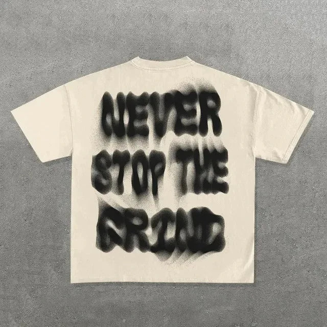 Y2K Harajuku Gothic Oversized Graphic Tee – Unisex Hip Hop Round Neck Cotton Short Sleeve Shirt