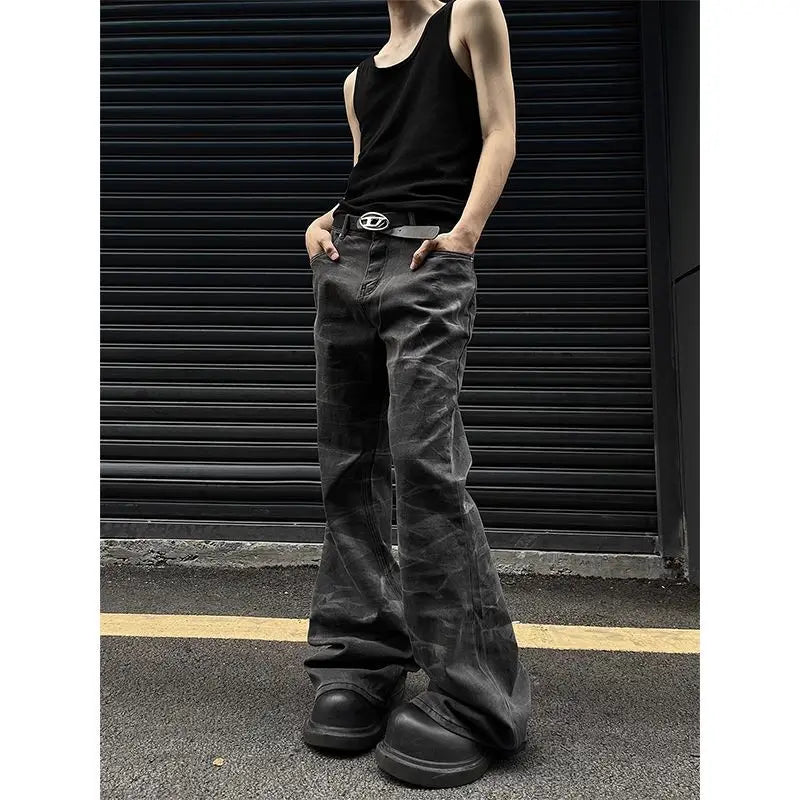 Unisex Retro Straight-Leg Jeans – High Street Loose Fit for Men & Women | Hip-Hop Autumn Streetwear