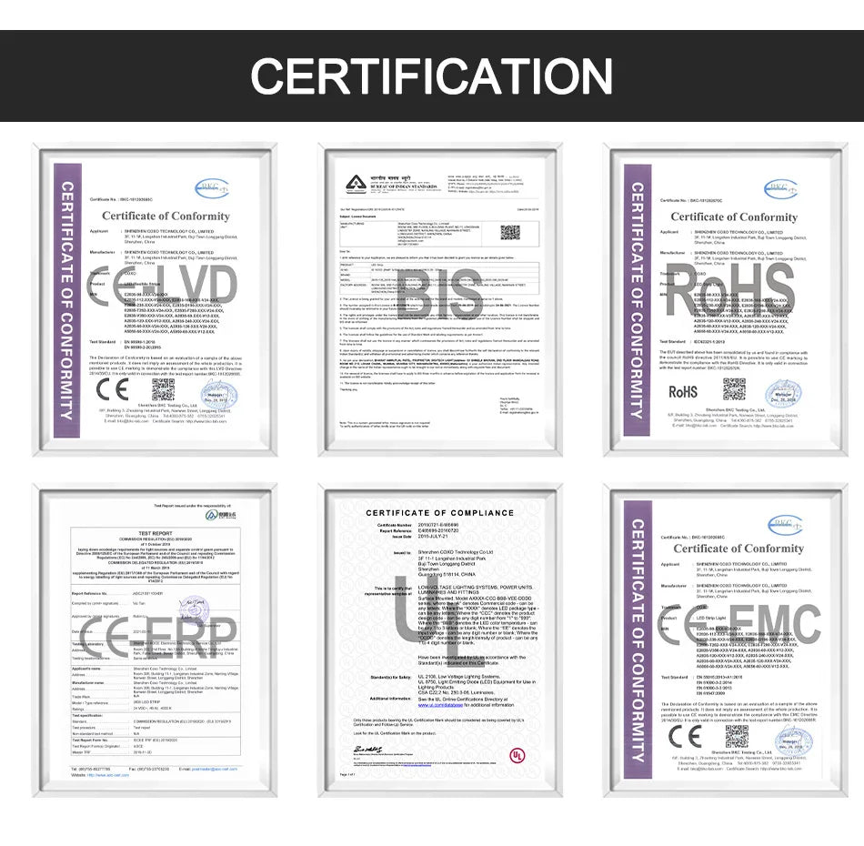 UL Certified COB LED Strip Light, High-Density 320-480 LEDs/m, 16.4ft Flexible Tape Ribbon, 3000-6500K Color Temperature, RA90 Color Rendering, DC 12V/24V