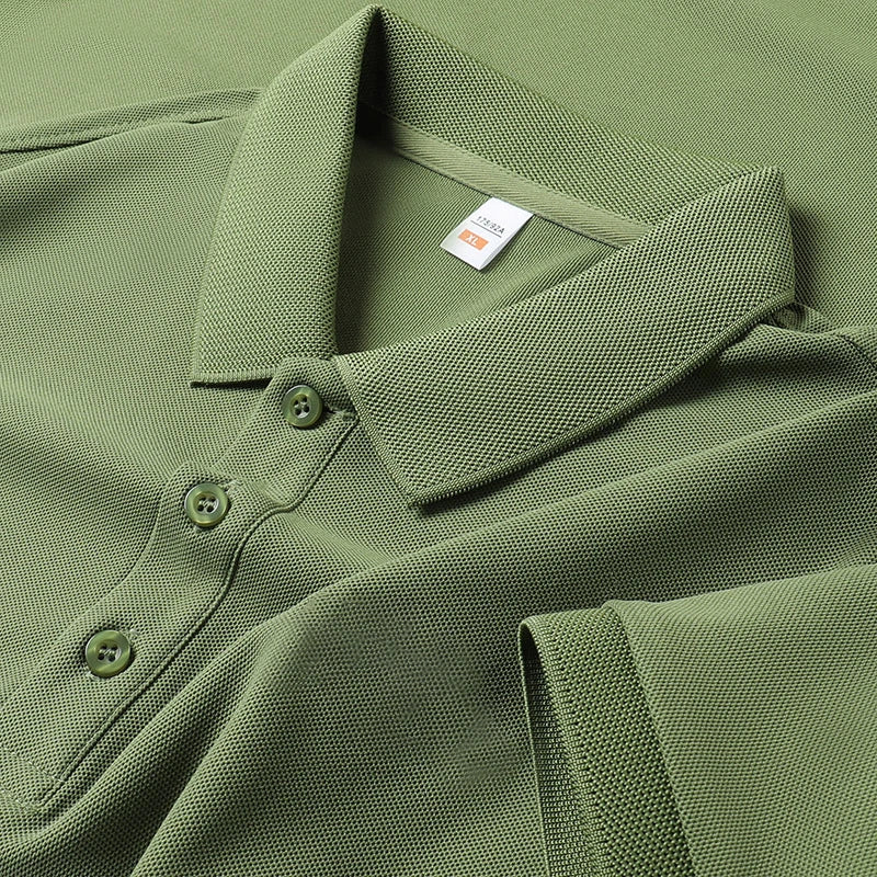 Men's Plain Short-Sleeve Polo Shirt – Summer Casual & Business Wear, Lightweight and Comfortable