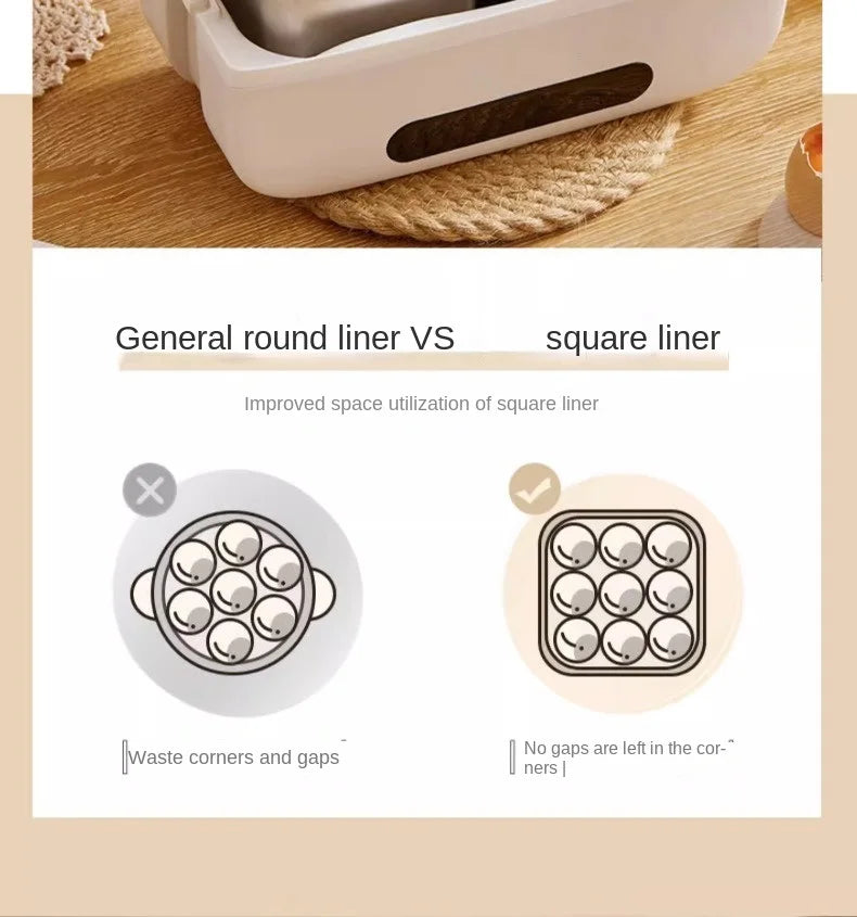 Portable Electric Lunch Box with Self-Heating, 220V Rice Cooker and Multi-Function Food Steamer