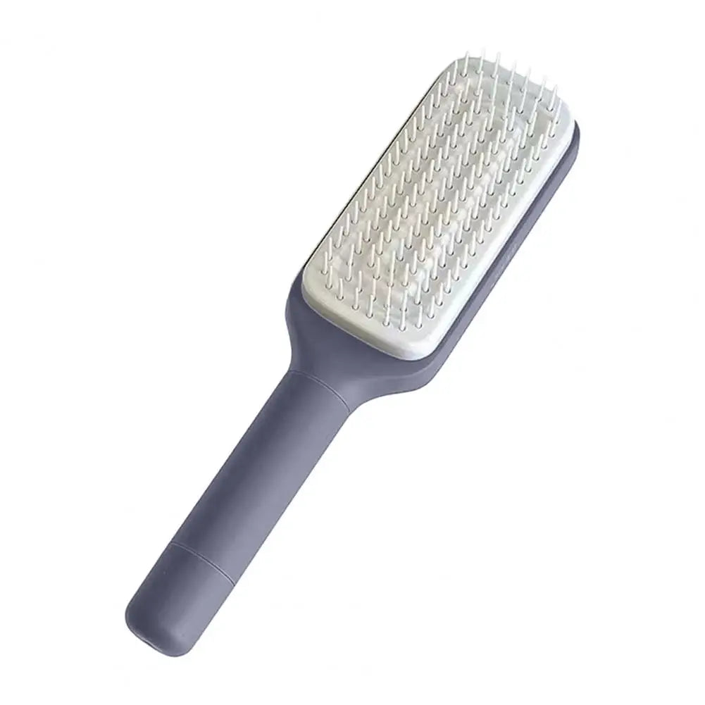 25cm Self-Cleaning Detangling Massage Comb – Anti-Static Retractable Hair Brush for Scalp Care & Hair Styling