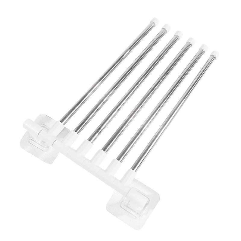 Rotating Bathroom Towel Rack – Punch-Free Wall-Mounted Stainless Steel Organizer with Suction Cup