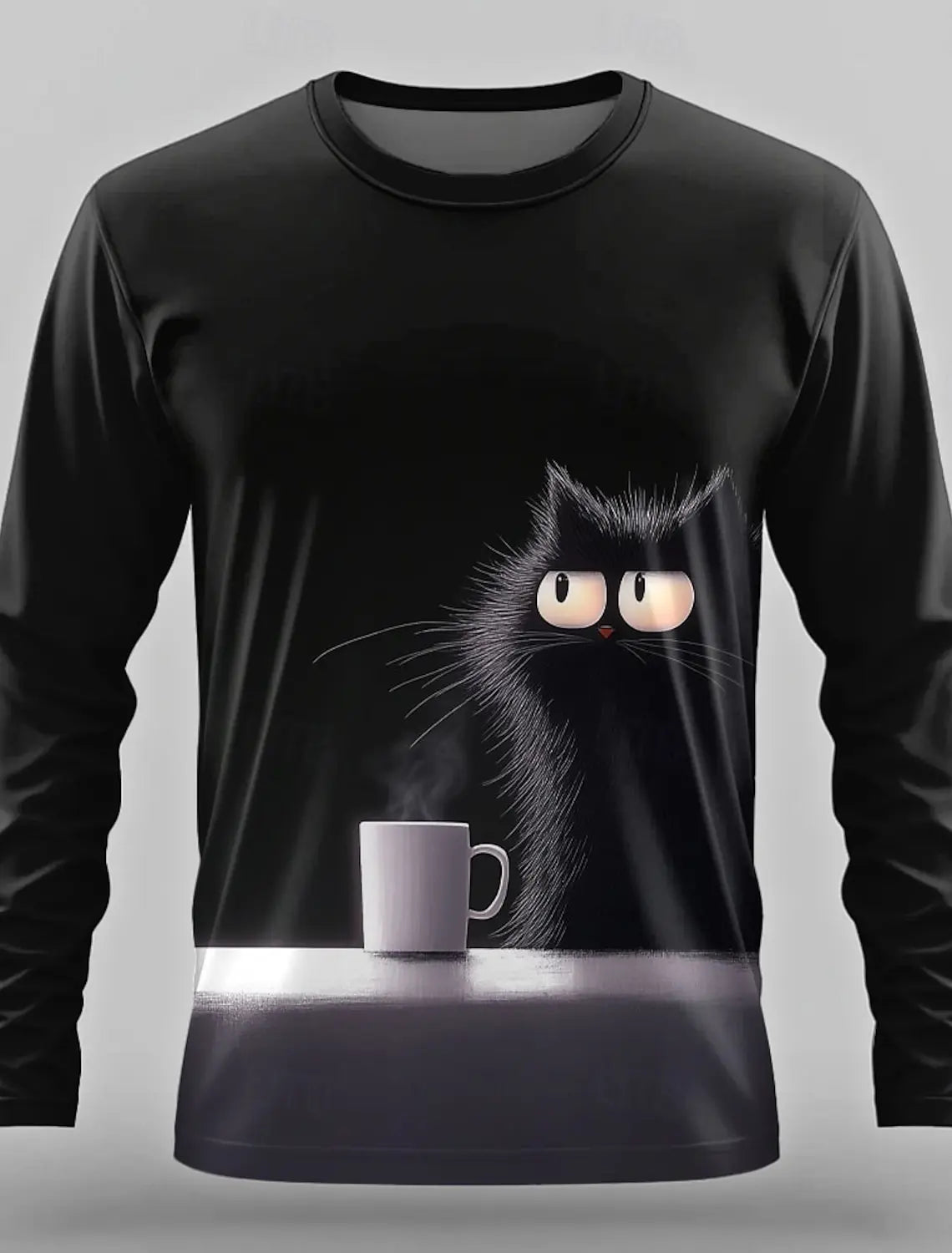 3D Printed Anime Character Long Sleeve T-Shirts for Men – Autumn Oversized O-Neck Sportswear Pullover